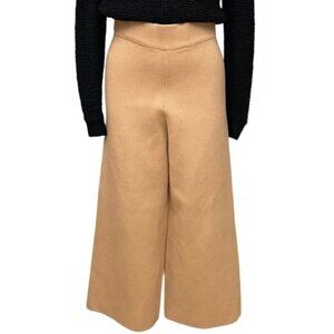 LUCCA Couture Wide Leg Sweater Knit Pant in Camel Tan Size Small